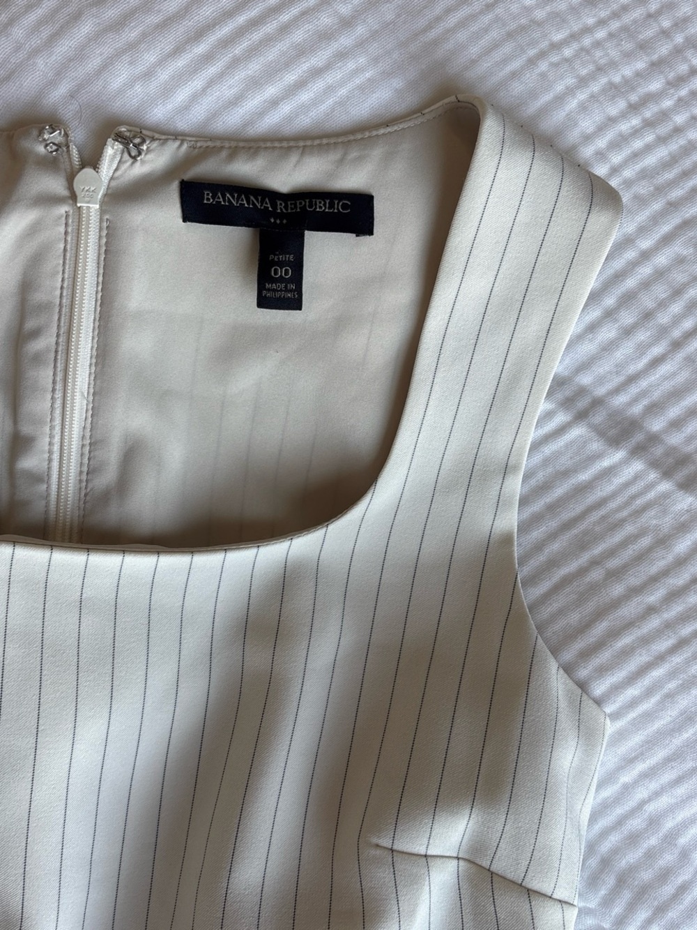 Banana Republic Cream Pinstripe Square-Neck Camisole